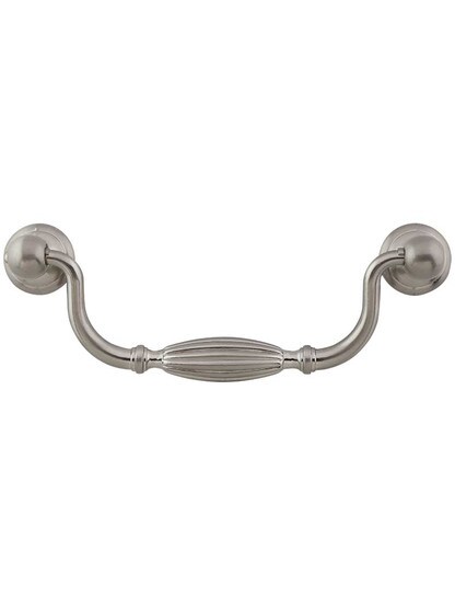 Tuscany Drop Pull - 5 1/16 inch Center-to-Center in Brushed Satin Nickel.